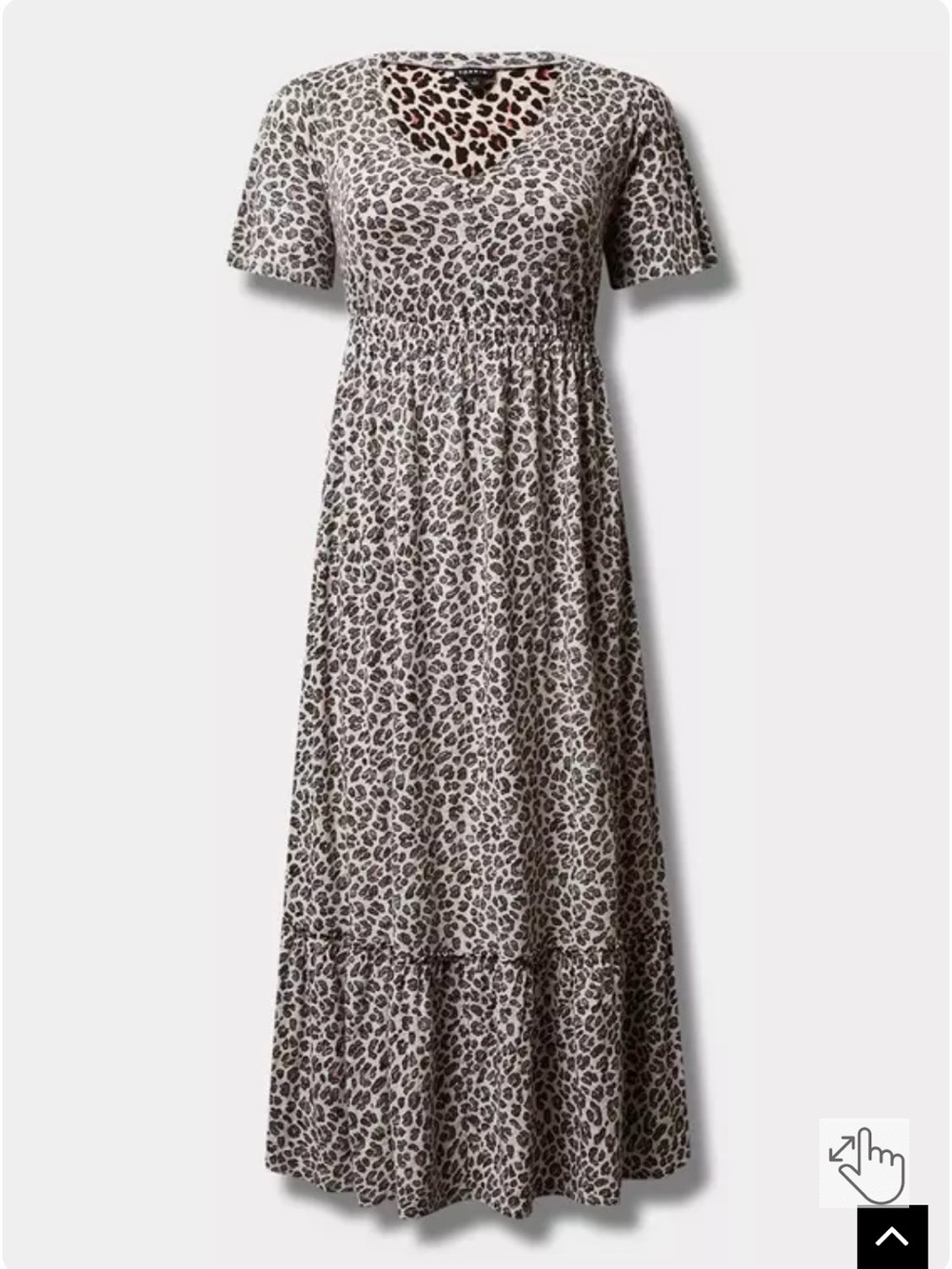 torrid Leopard Print Maxi Dress in Beige and Black